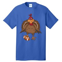 Thanksgiving Turkey Football Great Gift Tall T-Shirt