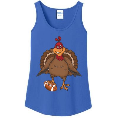 Thanksgiving Turkey Football Great Gift Ladies Essential Tank