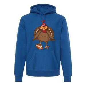 Thanksgiving Turkey Football Great Gift Premium Hoodie