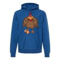 Thanksgiving Turkey Football Great Gift Premium Hoodie