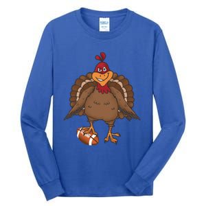 Thanksgiving Turkey Football Great Gift Tall Long Sleeve T-Shirt