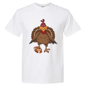 Thanksgiving Turkey Football Great Gift Garment-Dyed Heavyweight T-Shirt