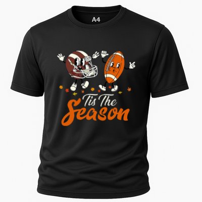 Tis The Fall Season Football Game Day Groovy Thanksgiving Performance Shirt