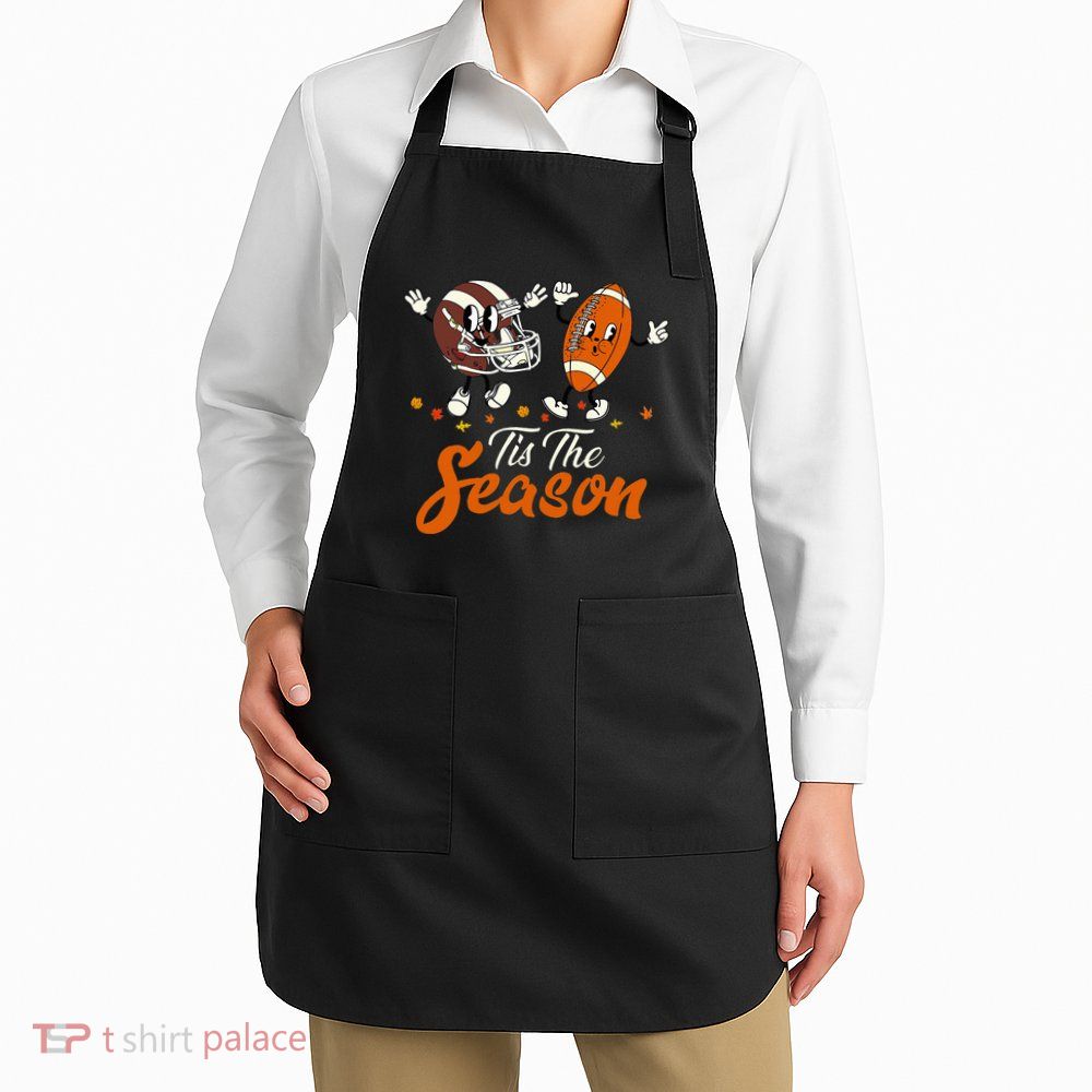 Tis The Fall Season Football Game Day Groovy Thanksgiving Apron