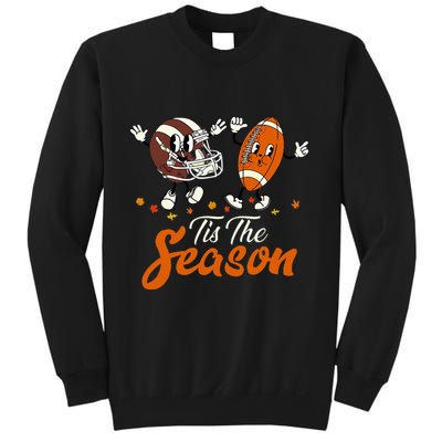 Tis The Fall Season Football Game Day Groovy Thanksgiving Sweatshirt