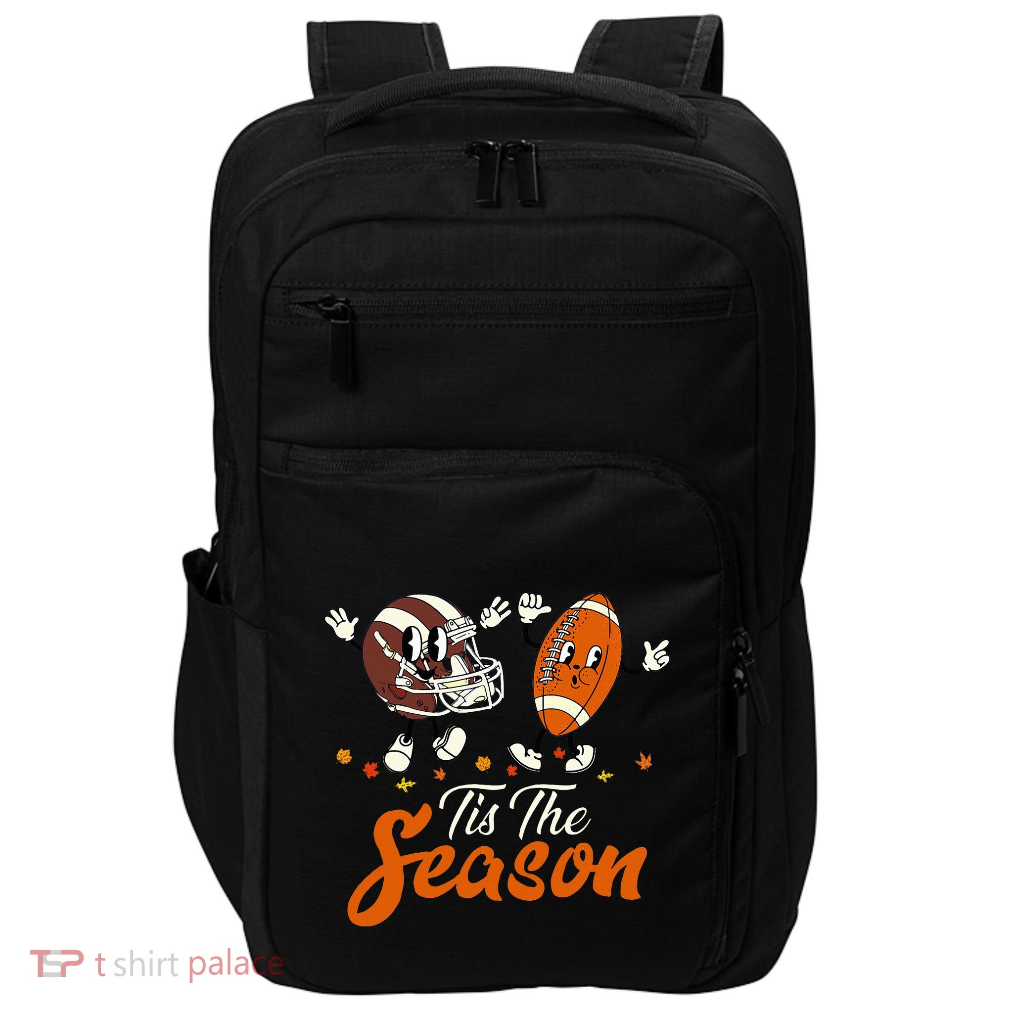 Tis The Fall Season Football Game Day Groovy Thanksgiving Impact Tech Backpack