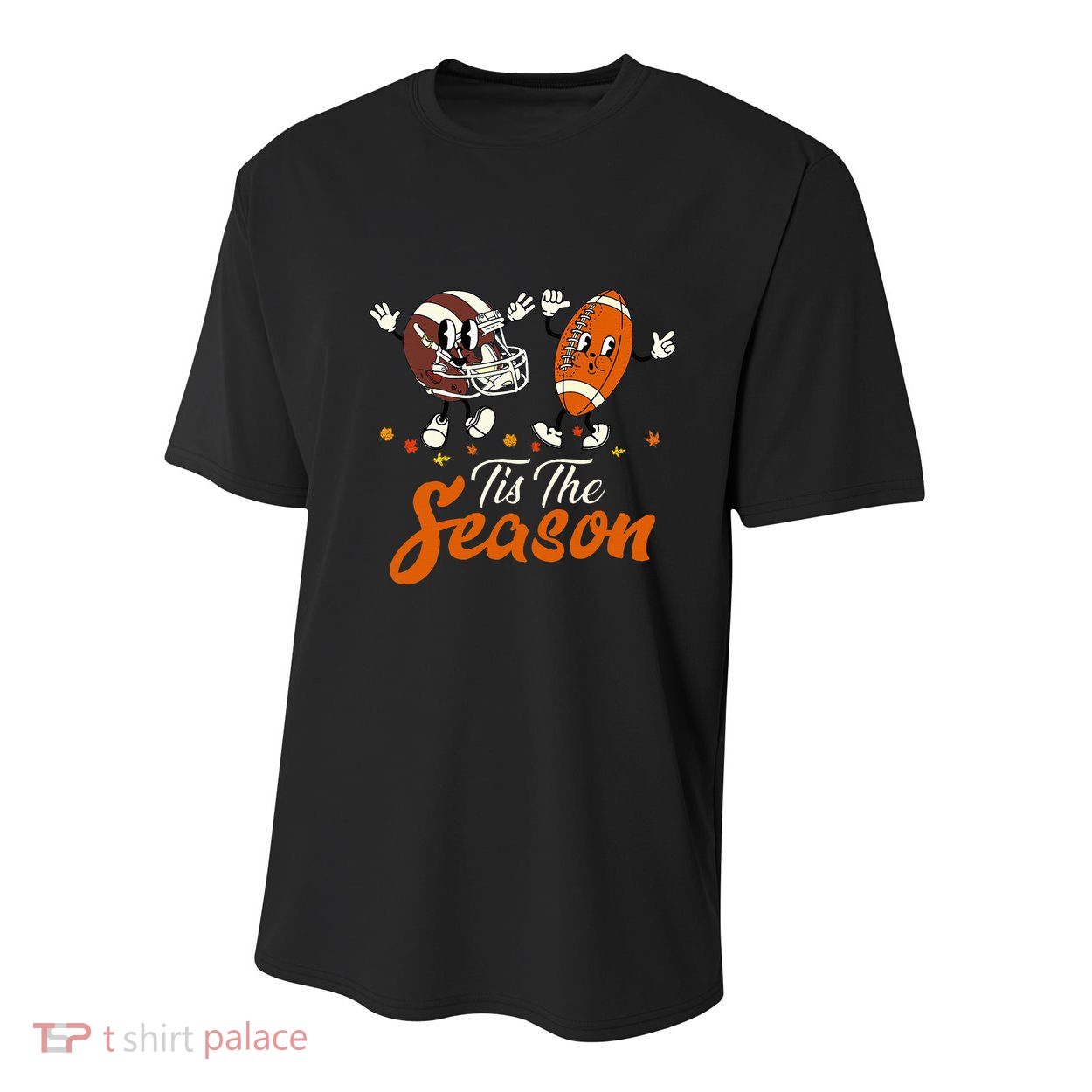 Tis The Fall Season Football Game Day Groovy Thanksgiving Youth Performance Sprint T-Shirt