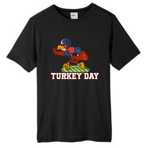 Thanksgiving Turkey Football Gift Tall Fusion ChromaSoft Performance T-Shirt