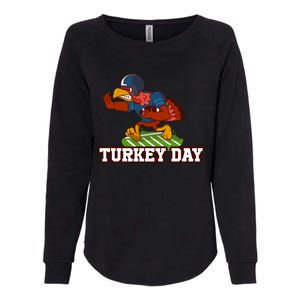 Thanksgiving Turkey Football Gift Womens California Wash Sweatshirt