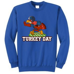 Thanksgiving Turkey Football Gift Sweatshirt