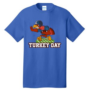 Thanksgiving Turkey Football Gift Tall T-Shirt