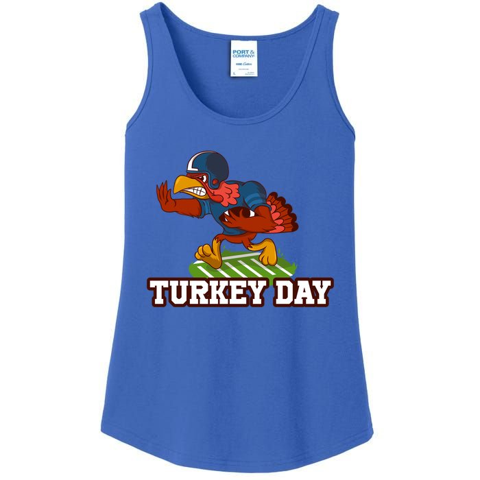 Thanksgiving Turkey Football Gift Ladies Essential Tank