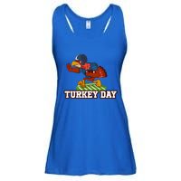 Thanksgiving Turkey Football Gift Ladies Essential Flowy Tank