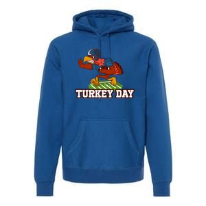 Thanksgiving Turkey Football Gift Premium Hoodie