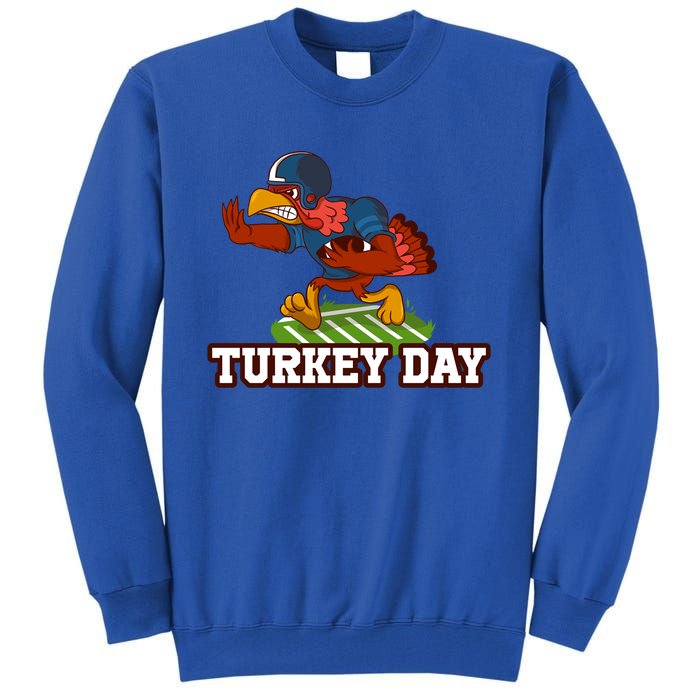 Thanksgiving Turkey Football Gift Tall Sweatshirt