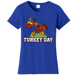 Thanksgiving Turkey Football Gift Women's T-Shirt