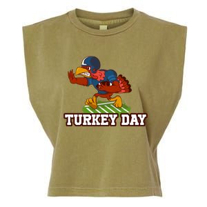 Thanksgiving Turkey Football Gift Garment-Dyed Women's Muscle Tee