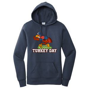 Thanksgiving Turkey Football Gift Women's Pullover Hoodie