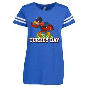 Thanksgiving Turkey Football Gift Enza Ladies Jersey Football T-Shirt