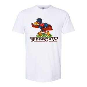 Thanksgiving Turkey Football Gift Softstyle CVC T-Shirt