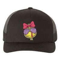 Thanksgiving Turkey Face With Gobble Sunglasses & Bow Yupoong Adult 5-Panel Trucker Hat