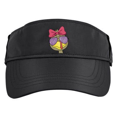 Thanksgiving Turkey Face With Gobble Sunglasses & Bow Adult Drive Performance Visor