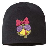 Thanksgiving Turkey Face With Gobble Sunglasses & Bow Sustainable Beanie