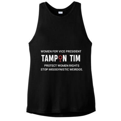 Tampon Tim Funny Meme Tim Walz Vp Vice President 2024 Ladies PosiCharge Tri-Blend Wicking Tank