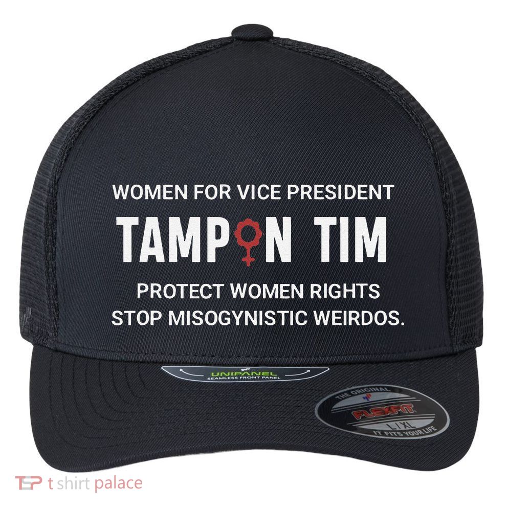 Tampon Tim Funny Meme Tim Walz Vp Vice President 2024 Flexfit Unipanel Trucker Cap