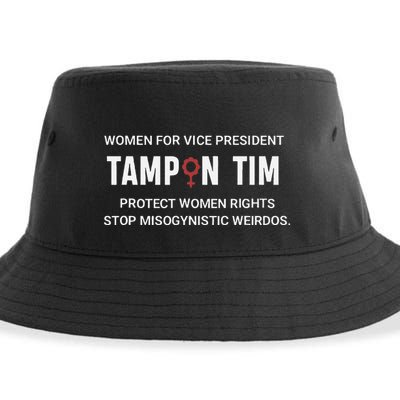 Tampon Tim Funny Meme Tim Walz Vp Vice President 2024 Sustainable Bucket Hat