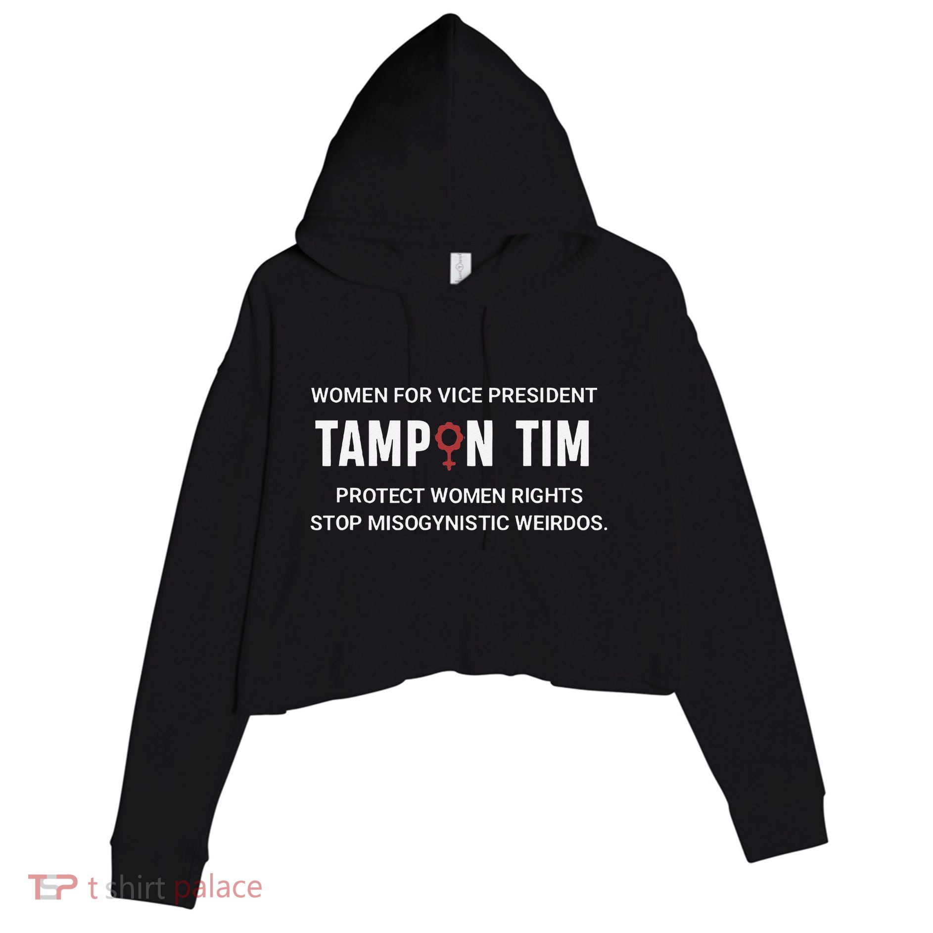 Tampon Tim Funny Meme Tim Walz Vp Vice President 2024 Crop Fleece Hoodie