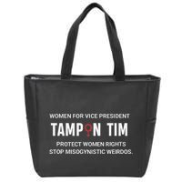 Tampon Tim Funny Meme Tim Walz Vp Vice President 2024 Zip Tote Bag