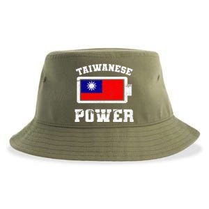 Taiwan Taiwanese Flag Proud Strength Power Battery Meaningful Gift Sustainable Bucket Hat