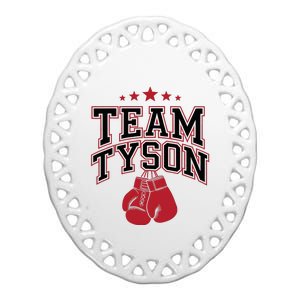 Team Tyson Family Personalized Name Ceramic Oval Ornament