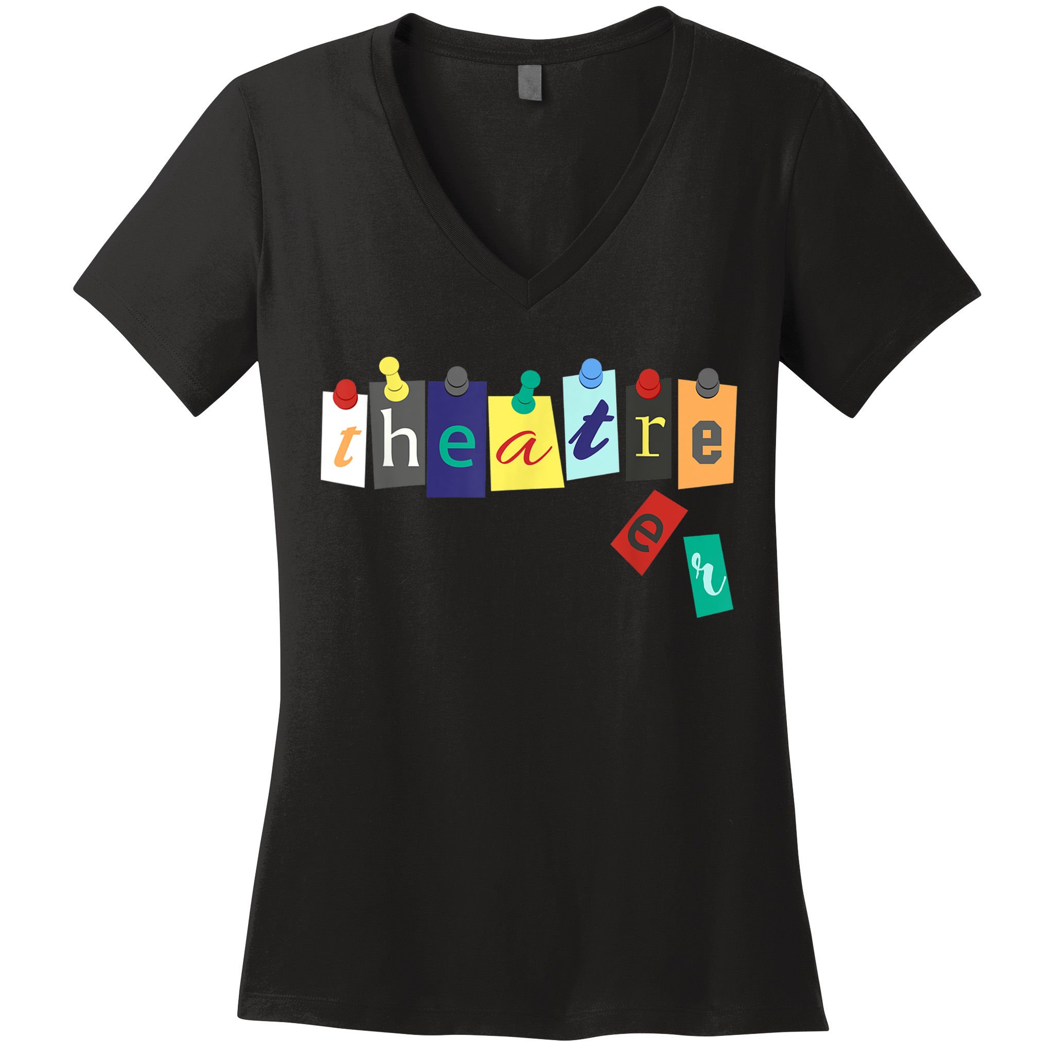 Theater Theatre Fan Musical Play Broadway Drama Women's V-Neck T-Shirt