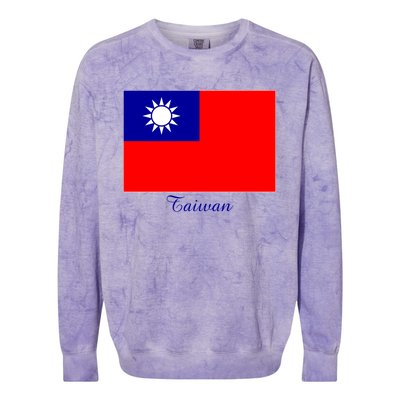 Taiwan Taiwanese Flag Souvenir Gift Colorblast Crewneck Sweatshirt