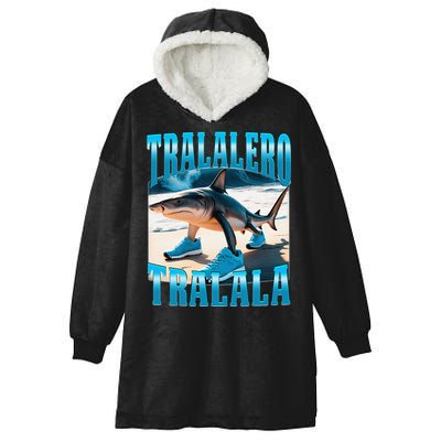 Tralalero Tralala Funny Italian Brainrot Shark Meme Bootleg Hooded Wearable Blanket
