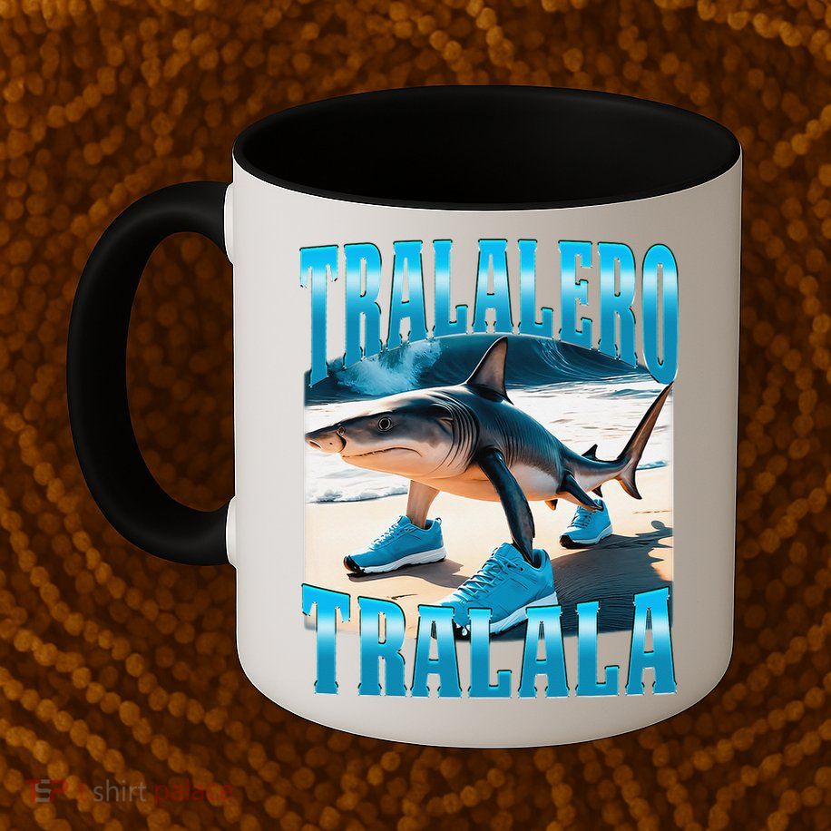 Tralalero Tralala Funny Italian Brainrot Shark Meme Bootleg Mug