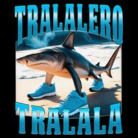Tralalero Tralala Funny Italian Brainrot Shark Meme Bootleg 16 in Basic Backpack