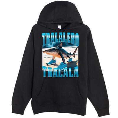 Tralalero Tralala Funny Italian Brainrot Shark Meme Bootleg Premium Pullover Hoodie