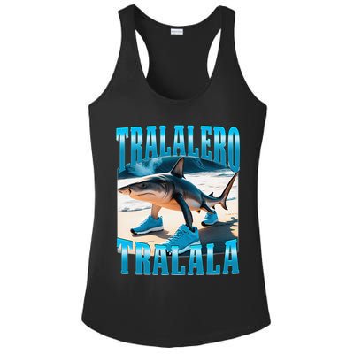 Tralalero Tralala Funny Italian Brainrot Shark Meme Bootleg Ladies PosiCharge Competitor Racerback Tank