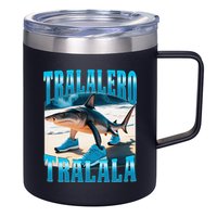 Tralalero Tralala Funny Italian Brainrot Shark Meme Bootleg 12oz Stainless Steel Coffee Mug