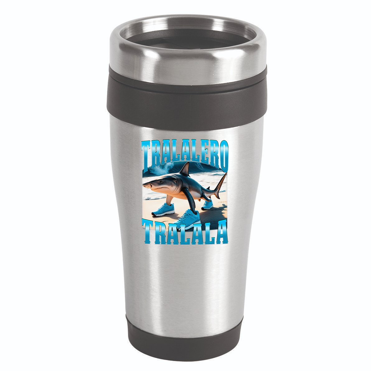Tralalero Tralala Funny Italian Brainrot Shark Meme Bootleg 16oz Travel Tumbler