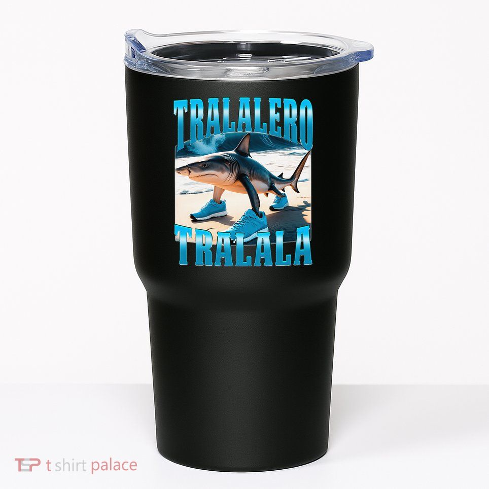 Tralalero Tralala Funny Italian Brainrot Shark Meme Bootleg Tumbler