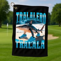 Tralalero Tralala Funny Italian Brainrot Shark Meme Bootleg Golf Towel