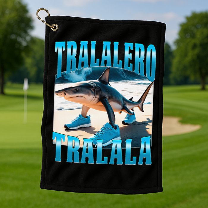Tralalero Tralala Funny Italian Brainrot Shark Meme Bootleg Golf Towel