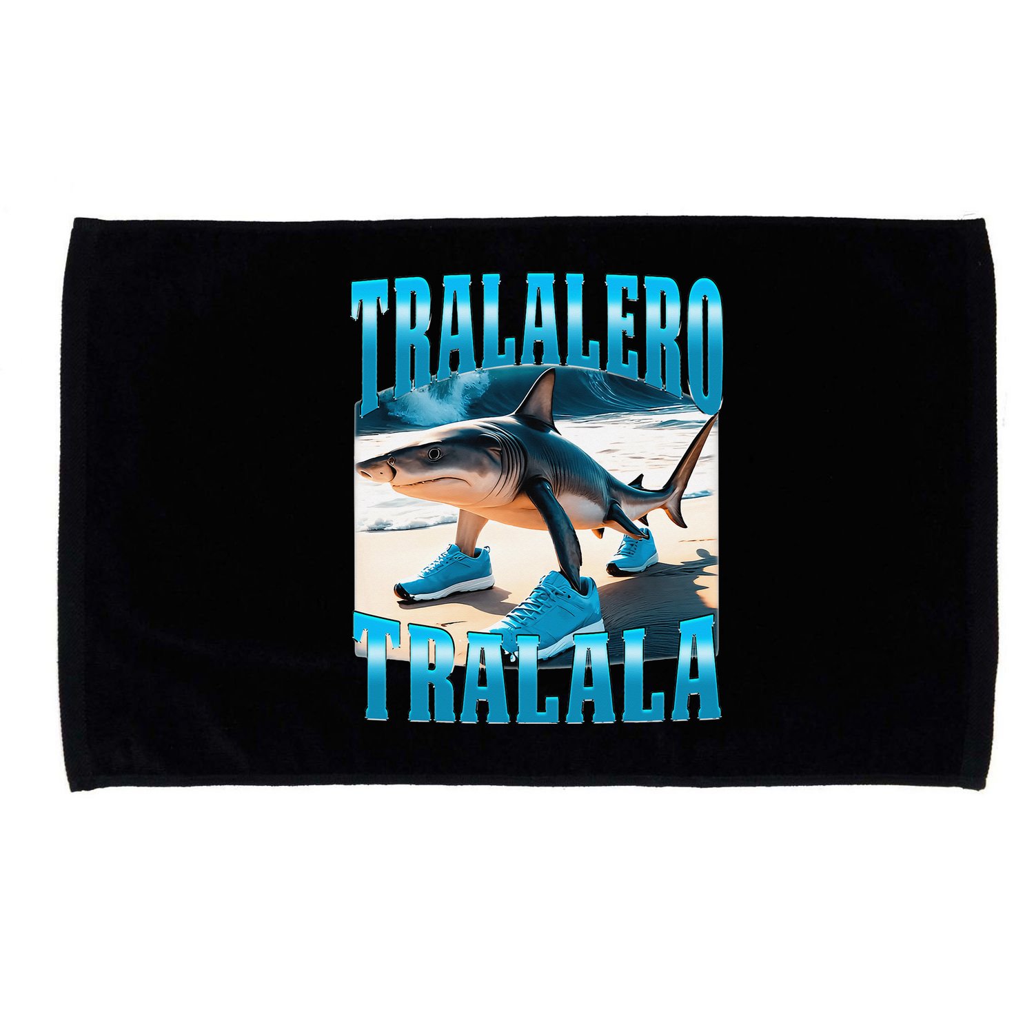 Tralalero Tralala Funny Italian Brainrot Shark Meme Bootleg Microfiber Hand Towel