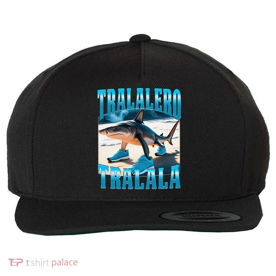 Tralalero Tralala Funny Italian Brainrot Shark Meme Bootleg Wool Snapback Cap