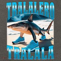 Tralalero Tralala Funny Italian Brainrot Shark Meme Bootleg Cotton Canvas Backpack