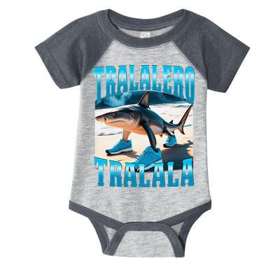 Tralalero Tralala Funny Italian Brainrot Shark Meme Bootleg Infant Baby Jersey Bodysuit